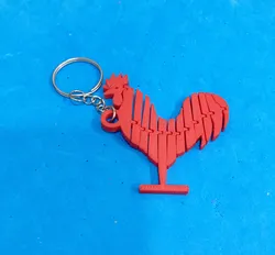 Articulated Chicken keychain / llavero gallo articulado