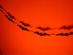 Bat Halloween garland hanging decoration
