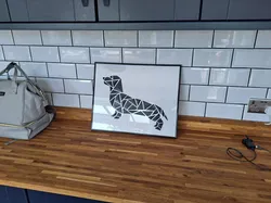 Geometric dog wall art - “Dachshund style”
