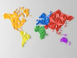 Geometric world map