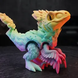 Gratis Sculptures & Artworks STL indir - Pyroraptor Flexy - Maria Rose