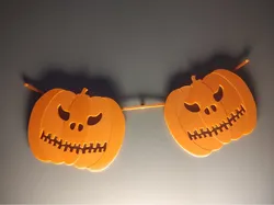 Jack o' Lantern pumpkin garland hanging decoration