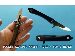 Pocket scalpel knife | folding scalpel knife | (v.1 - for one blade)