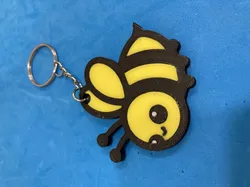 Spring happy bee keychain