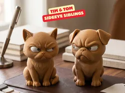 TIM & TOM (SIDEEYE SIBLINGS) / CUTE & FUNNY SCULPTURES