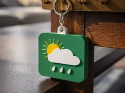 3D printer bestanden | 3MF | Llaveros Clima Lluvia con Sol