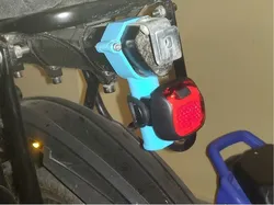 Bike-rack rear-light mount
