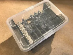 Customizable: Ikea Samla 5L Miniature storage and transportation tray for 20/25/32/40mm bases
