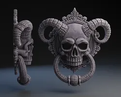 Gothic Skull Door Knocker