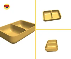 Modern Design Double Tray With Rounded Corners