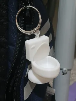 Open Toilet Keychain