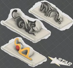 phone stand  horse / cat  /  footballer