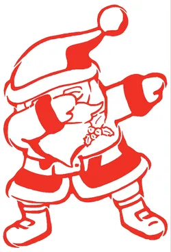 Santa stencil 10