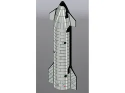 SpaceX Ship20  (SLA optimiert) 1:100 Rocket