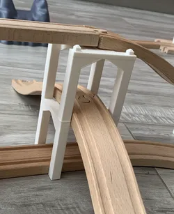 Stackable wooden train bridge