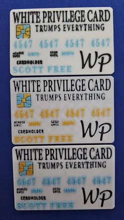 White Privilege Card Trumps Everything Satire Card