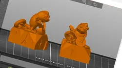 3D printer bestanden | 3MF | Chameleon with a guitar