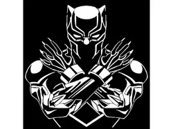 Black Panther stencil 6