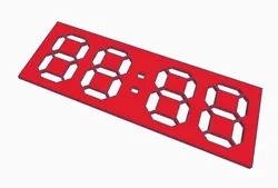 DIGITAL NUMBER STENCIL ALL NUMBERS CLOCK FORMAT