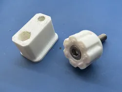 Enlarged pencil holder and M5 socket head cap screw knob for "Height Gauge & Marker for Pencils"