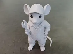 Fișiere pentru imprimante 3D | Fișier 3MF | Mechanic Mouse Figurine