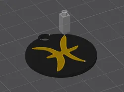 Fișiere pentru imprimante 3D | Fișier 3MF | Pisces zodiac keyring - Llavero zodiaco piscis