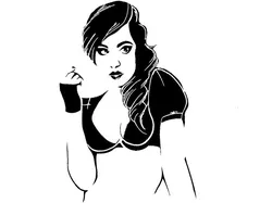 Girl stencil 78