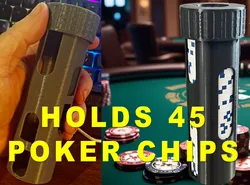 Poker Chip Holder | with Screw-On Lid | Holds 45 Poker Chips!