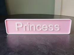 Princess Sign – Cute Pink Room Decor