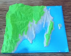 topographic map of Skiathos town, airport and environs