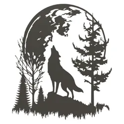 Wolf wall decoration