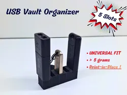 3D printer bestanden | 3MF | USB Vault Organizer (5 Slots)