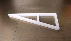 70º, 65º and 60º degrees angle triangles tool for triple monitors on sim racing setup