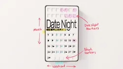 Monthly Date Night Magnetic calendar