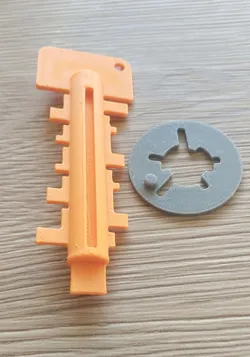 Puzzle - opening the lock with a key