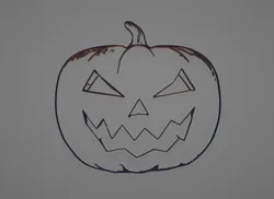 Simple Halloween Pumpkin silhouette , 3mm thickness