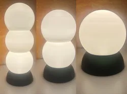 Table lamp with stackable lampshade E27 base