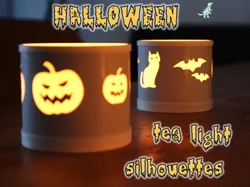 Tea Light Holder - Halloween Tea Light Holder & Shadow Caster