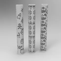 Xmas Rollers - Contains 3 rollers