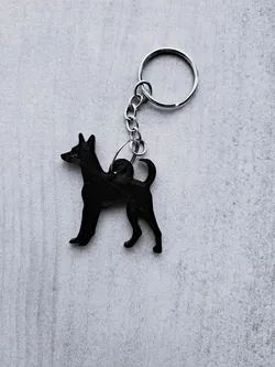 Basenji keychain 3D Print Model in Keychains 557784
