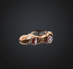 Cartoon Corvette Key Chain