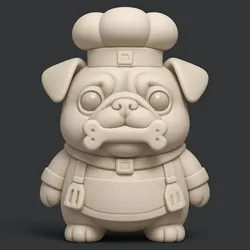 Characters & Creatures STL indir - Chef Pug Pal - Meta Mystery