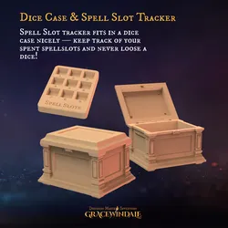 DM Inventory Dice Case Spell Slot Tracker 3D Print Model in Game Accessories 556961