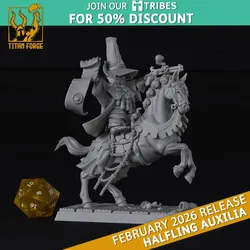 Halfling Inquisitor Rider - Halfling Auxilia - Titan Forge Miniatures February 2026
