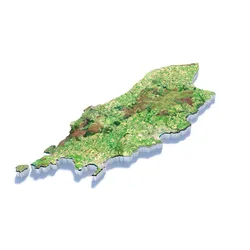 Isle of Man terrain map
