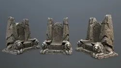 Lion Stone Throne 1