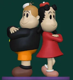 Little Lulu and Tubby Tompkins 3D Print Model in Child 556815