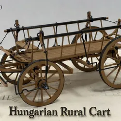 Traditional Hungarian 'Szatmári' Wooden Cart - Historical Scenery