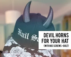 Devil horns for your hat, now with screws !
