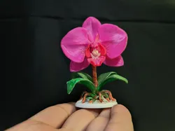 Fișiere pentru imprimante 3D | Fișier 3MF | Elegant Orchid Bloom 3D Statue- Decorative Flower Model